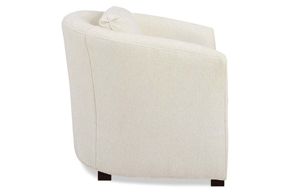 Eve Fabric "Hybrid" Pillow Back Barrel Chair With Power Footrest