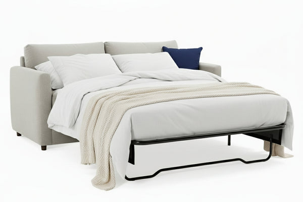 City 77 Inch Small Spaces Fabric Pillow Back  Small Queen Sleeper Sofa