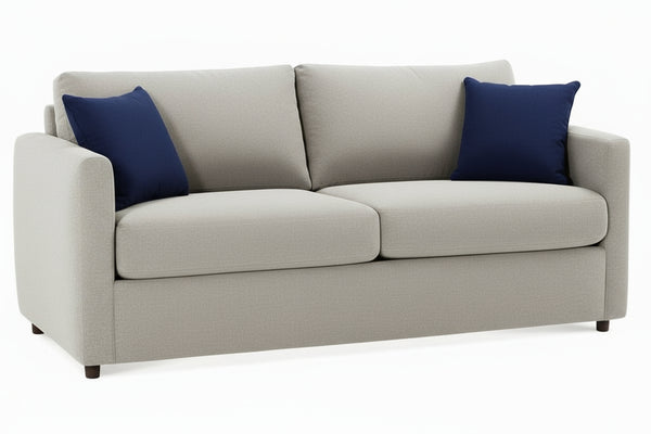 City 77 Inch Small Spaces Fabric Pillow Back  Small Queen Sleeper Sofa