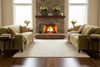 Image of Leona 84 Inch Tight-Back Fabric Sofa