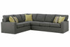 Image of Jennifer 2 Piece Contemporary Fabric Track Arm Sectional Sofa (As Configured)