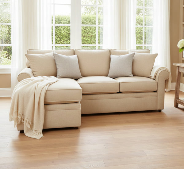 Kyle Apartment Sized Sectional Sleeper Sofa With Reversible Chaise Lounge