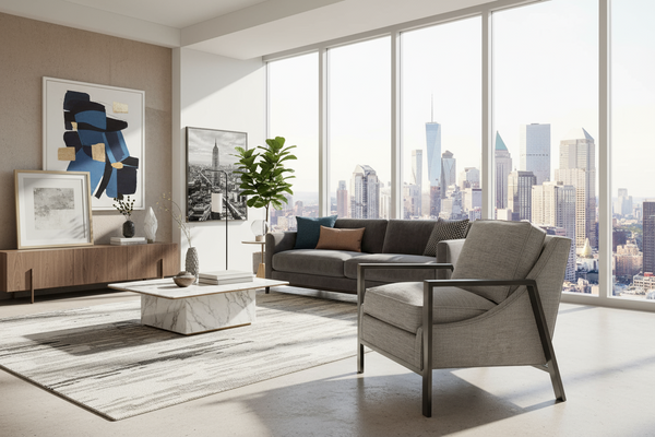 Angie Fabric Chair With Burnished Steel Metal Frame