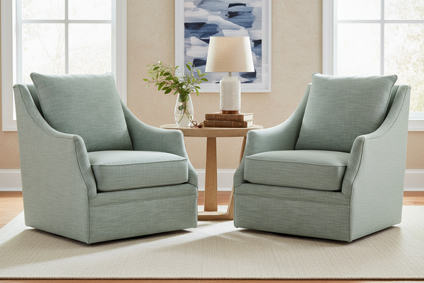 Darcy 360 Degree SWIVEL/GLIDER Fabric Accent Chair