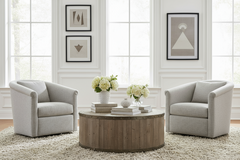 Desiree Upholstered Swivel Accent Tub Chair