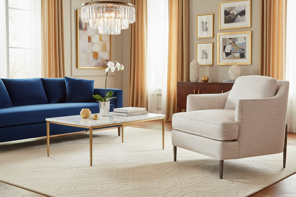 Joy Fabric Chair With Burnished Steel Metal Frame