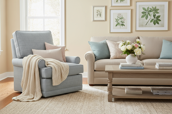 Lisa Men's Size Fabric SWIVEL/GLIDER Accent Chair