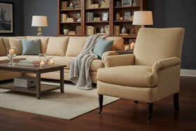 Nellie Traditional Fabric Upholstered Accent Chair