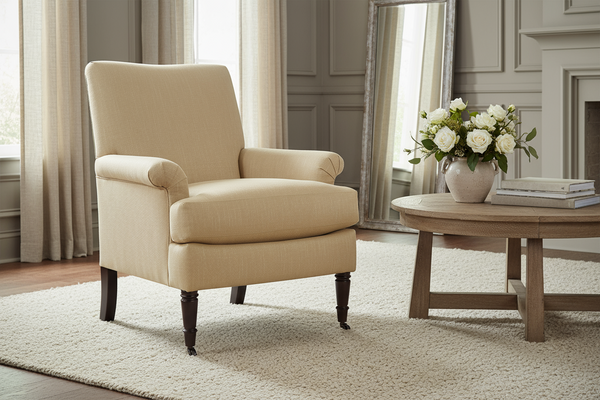 Nellie Traditional Fabric Upholstered Accent Chair