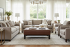 Felix 51 Inch Long Contemporary Leather Cocktail Bench Coffee Table Ottoman