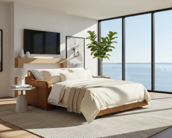 Finnegan 72 Inch Leather NEXT-GEN Queen Sleeper Sofa