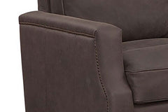 Fitzgerald Cocoa "Quick Ship" Traditional Top Grain Leather Pillow Back Chair