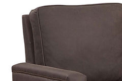 Fitzgerald Cocoa "Quick Ship" Traditional Top Grain Leather Pillow Back Chair