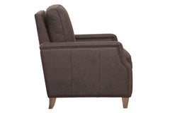 Fitzgerald Cocoa "Quick Ship" Traditional Top Grain Leather Pillow Back Chair