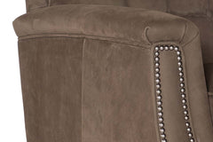 Fitzpatrick Leather Tufted Biscuit Back Accent Club Chair