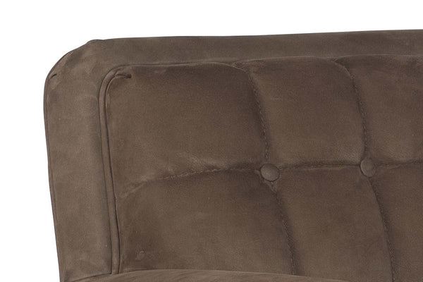 Fitzpatrick Leather Tufted Biscuit Back Accent Club Chair