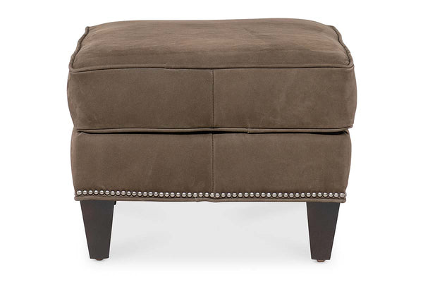 Fitzpatrick Leather Tufted Biscuit Back Accent Club Chair