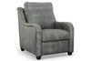 Image of Francis Power Reclining Wall Hugger Leather Club Chair