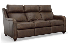 Francis 84 Inch Power Wall Hugger Leather Sofa