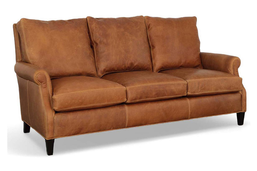 Franklin 75 Inch Apartment Size Rolled Arm Pillow Back Sofa