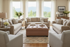 Gaines Tufted 36", 40", 44", Or 48" Inch Square Leather Ottoman (4 Sizes Available)