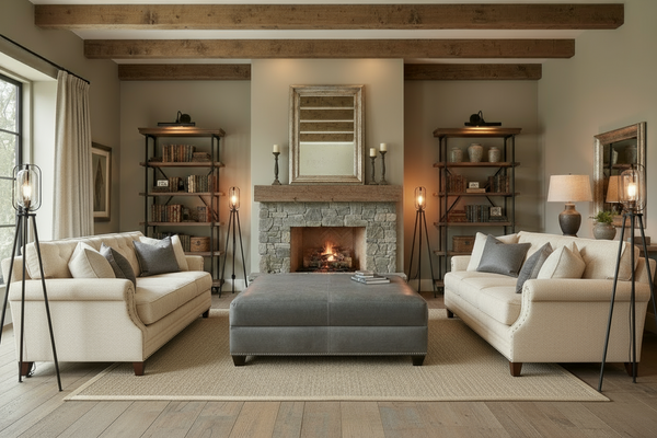 Gaines 36", 40", 44", Or 48" Inch Square Leather Ottoman (4 Sizes Available)