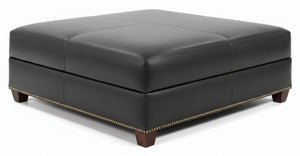 Gaines "Ready To Ship" 40 Inch Square Leather Ottoman (Photo For Style Only)