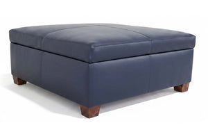 Gaines STORAGE 36", 40", 44", Or 48" Inch Square Leather Ottoman (4 Sizes Available)
