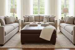 Gaines STORAGE 36", 40", 44", Or 48" Inch Square Leather Ottoman (4 Sizes Available)