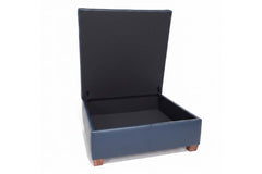 Gaines STORAGE 36", 40", 44", Or 48" Inch Square Leather Ottoman (4 Sizes Available)