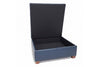 Image of Gaines STORAGE 36", 40", 44", Or 48" Inch Square Leather Ottoman (4 Sizes Available)