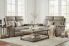 Image of Galina Stone "Quick Ship" ZERO GRAVITY Wall Hugger Power Leather Reclining Loveseat
