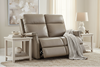 Image of Galina Stone "Quick Ship" ZERO GRAVITY Wall Hugger Power Leather Reclining Loveseat