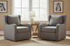 Image of Galina "Quick Ship" Swivel Fabric Accent Chair