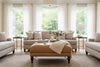 Image of Garth 32 Inch Square Deep Button Tufted Ottoman With Nailhead Trim