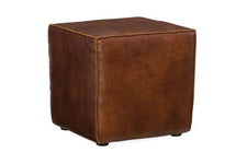 Gary "Quick Ship" 18 Inch Square Leather Side Table Single Seat End Table Cube