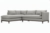 Image of Georgia Two Piece Contemporary Fabric Sectional Sofa