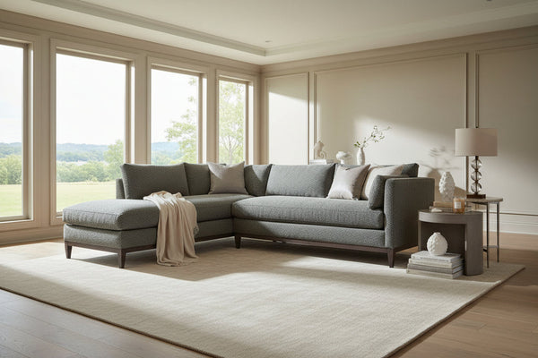 Georgia Two Piece Pillow Back Sectional With Chaise Bumper (Version 2 As Configured)