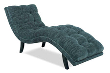 Gigi Modern Tufted Fabric Armless Chaise Lounge With Nailhead Trim