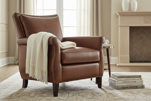 Giovanni Leather Accent Club Chair