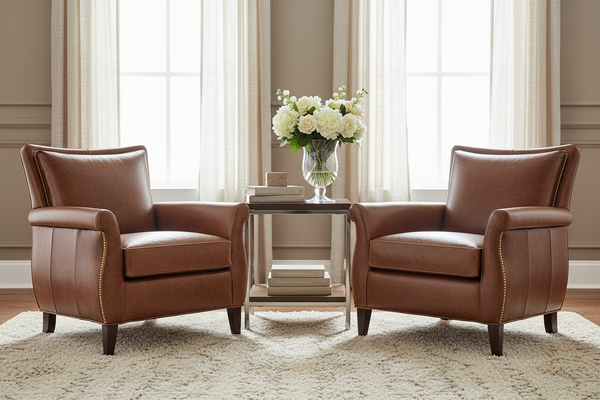 Giovanni Leather Accent Club Chair