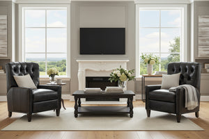 Greenwich Leather Tufted Back Recliner Chair