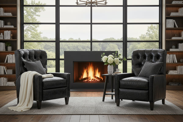 Greenwich Leather Tufted Back Recliner Chair