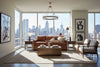Image of Hadley 82.5 Inch Leather Contemporary Queen Sleeper Sofa