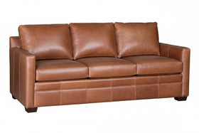 Hadley Contemporary Track Arm Leather Sofa Collection
