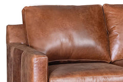 Hadley 82.5 Inch Contemporary Track Arm Pillow Back Leather Sofa - Immerse Yourself In Unparalleled Comfort