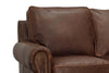 Image of Hampton Traditional Two Cushion Leather Loveseat