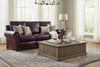 Image of Hampton 86 Inch Traditional Three Cushion Leather Sofa