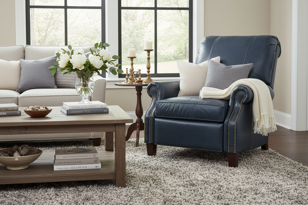 Hanover "BIG MAN" Pillow Back Leather Recliner - Relax In Oversized Comfort