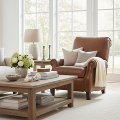 Hanover Leather Recliner With Nailhead Trim - Luxurious Comfort With Classic Elegance
